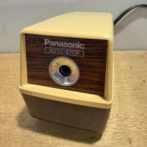 Vintage Panasonic KP-100 Auto-Stop Electric Pencil Sharpener Tested 80s 90s